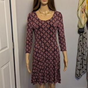 Express purple floral 3/4 sleeve dress